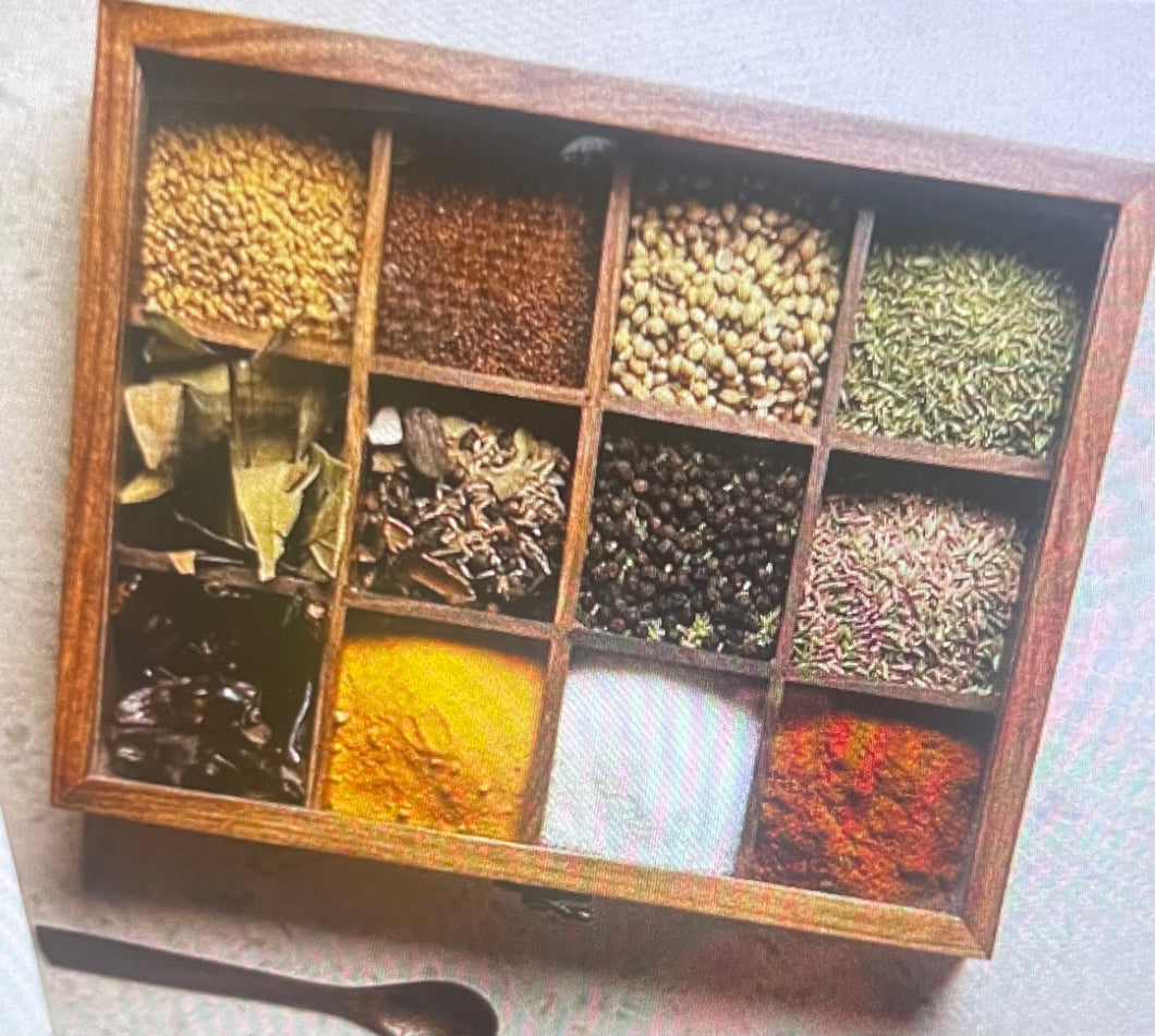 Pure Sheesham Wooden Masala Dabba Spice Box