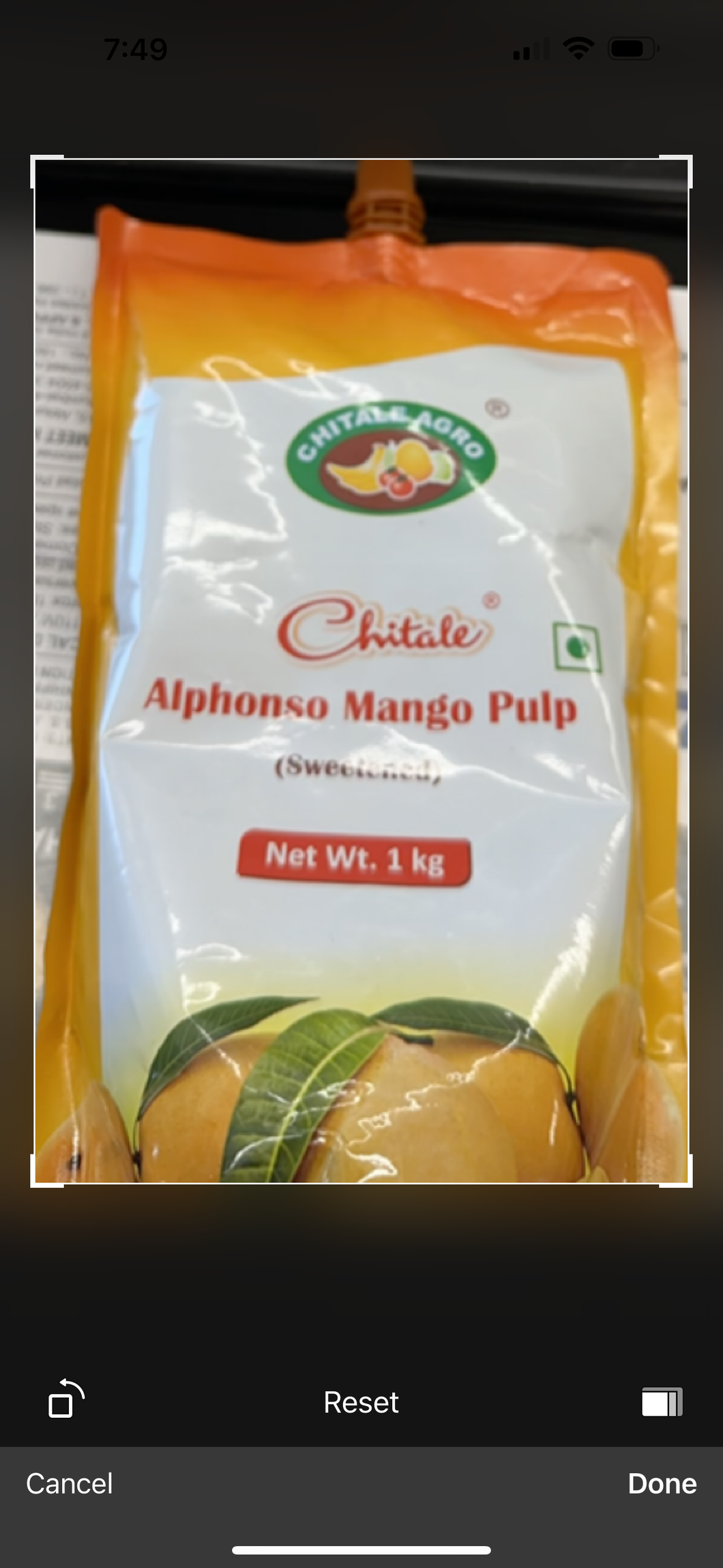 Chitale Mango pulp